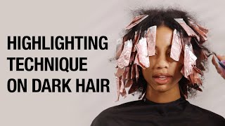 High-Contrast Highlights on Dark Hair | Curly Hair Foiling Tutorial | Kenra Color