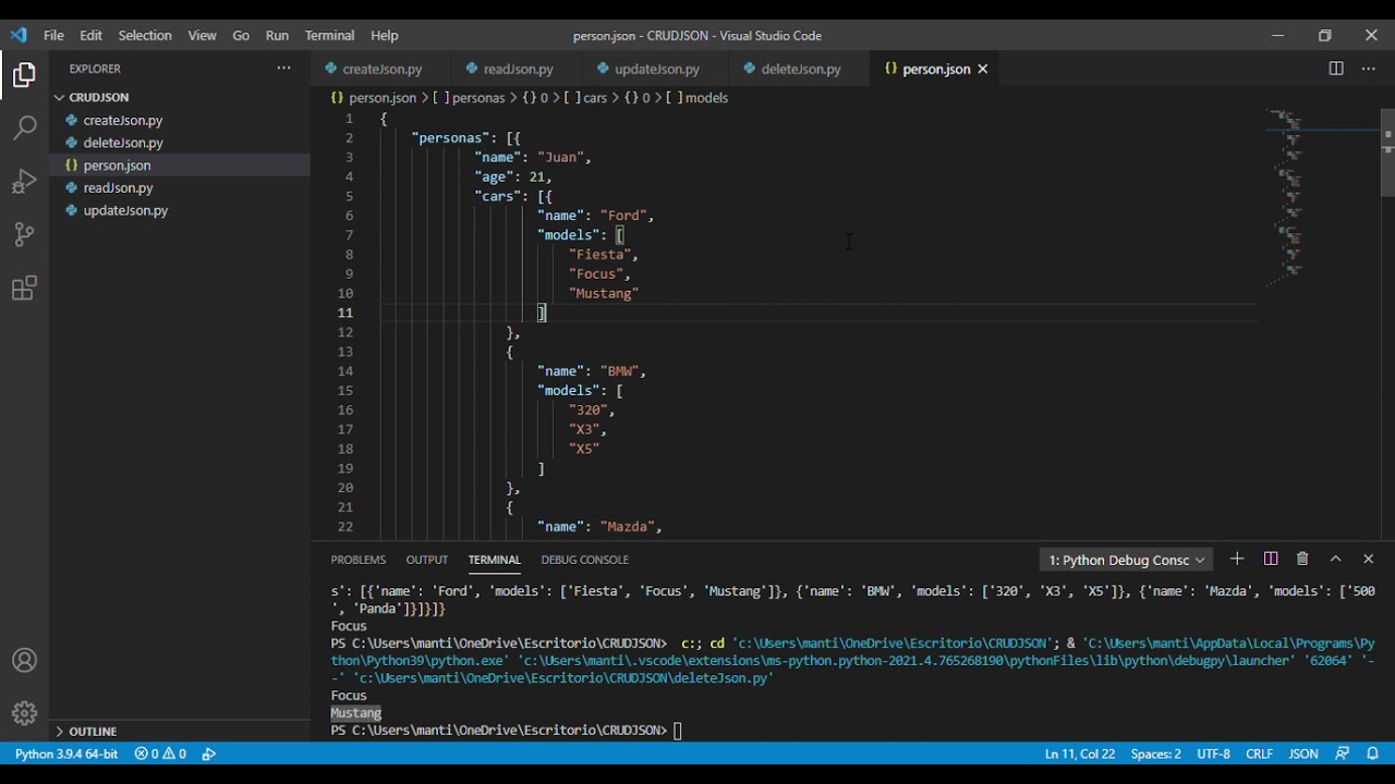 Delete Json En Python