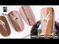 🐗🤎Safari-like nail art with animal motif (nailstamping.com)