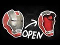 How to make a cardboard IRONMAN HELMET that opens no electronics!!