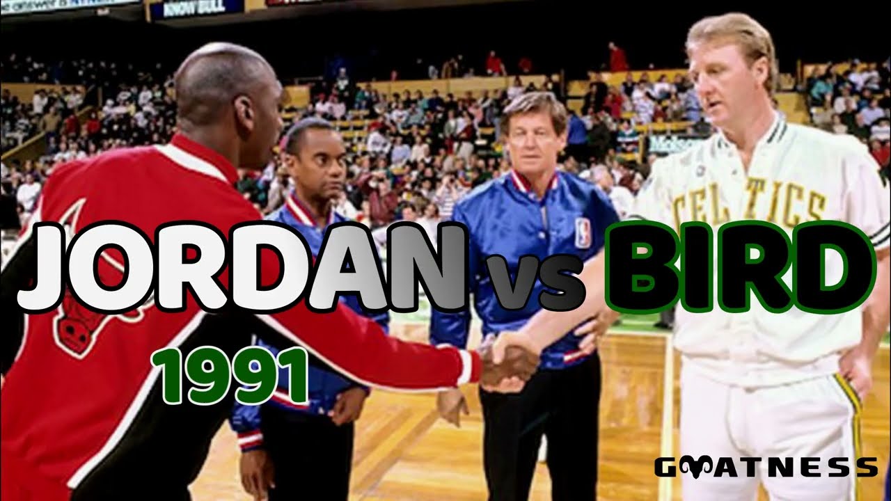 Jordanm R. Bird Michael Jordan vs Larry Bird '91 - YouTube