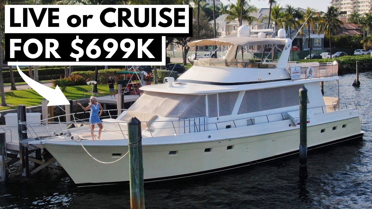 $699,000 2000 OFFSHORE 62′ Flushdeck FAST Trawler in 4K / Liveaboard Explorer Expedition Yacht Tour