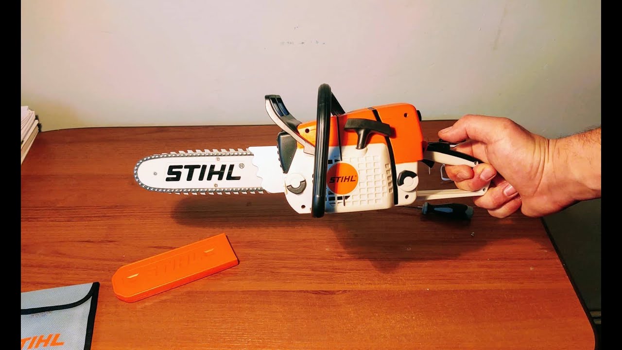 Toy Chainsaw Stihl for kids - YouTube