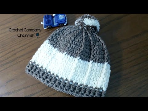كروشيه ايس كاب / طاقيه / قبعه لجميع المقاسات  _ Easy Crochet Hat