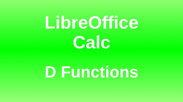 LibreOffice Calc - Database Functions