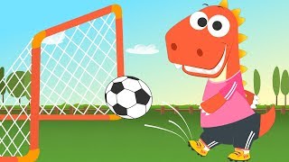 Aprende con Eddie a jugar al Fútbol ⚽ Eddie el dinosaurio se disfraza de futbolista ⚽