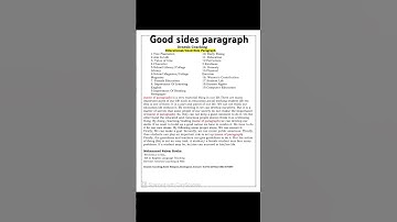 Good sides paragraph / Composition.. #ssc #hsc #sscenglish #paragraph #paragraphformat