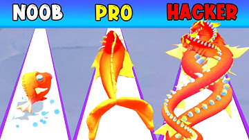 NOOB vs PRO vs HACKER ~ Pathetic Fish Full Gameplay All Levels PRO50HD