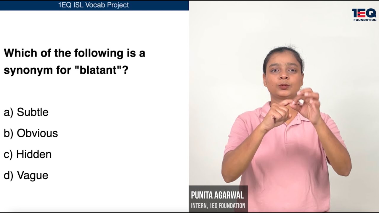 Blatant | 1EQ ISL Vocab