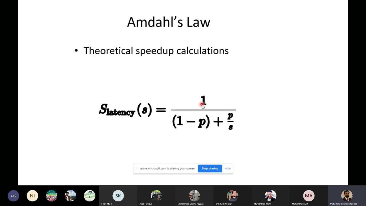 Amdahl's Law, Speed Up Calculation, and Profiling Lecture 4 Parallel