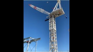 Climbing up Favelle Favco STD 1000E MKII Tower Crane, Redfern, Sydney Australia