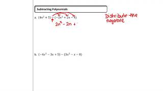 HW66 Add-Subtract Polynomials