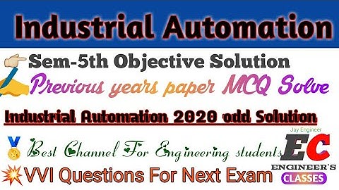 Industrial Automation 2020|| Control system||Sbte exam 2022||Sbte diploma pyq2020||EE||IA Exam