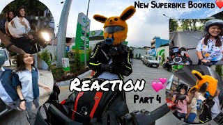 Cute Girl Reaction on Kawasaki Z900 | Bunny Helmet Cover | Market Reaction 4 #z900 #kawasaki #cute