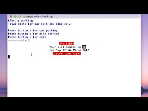 Python text parking program