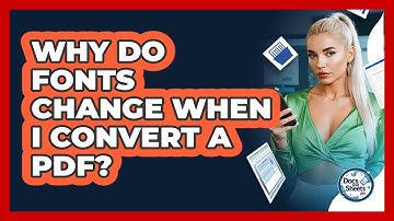 Why Do Fonts Change When I Convert A PDF? - Docs and Sheets Pro