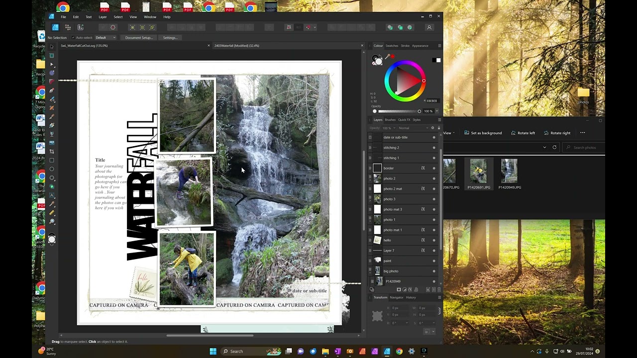 Digi-Scrapping with Affinity - Waterfall