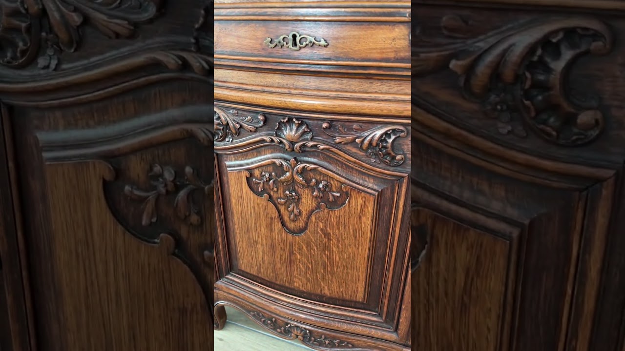 Старинный прилавок дрессуар 180 см Франция рубеж 19-20в дуб мрамор 🔹в наличии 