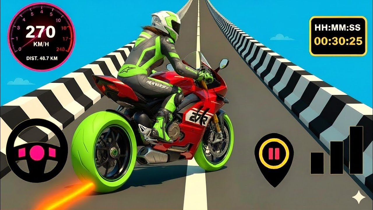 Mega Ramp Bike Racing 3D Games - Bike Games 3D Crazy GT Moto Bike Stunts - Android Gameplay Epi 143