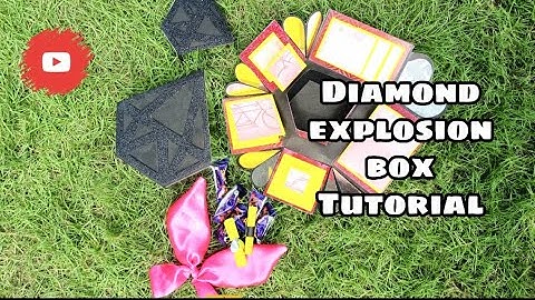 Diamond Explosion Box Tutorial| How to make Diamond shaped explosion box| Easy to make|