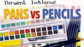 Derwent INKTENSE Pans vs Pencils  Do you need the Paint Pans if you have the Pencils?