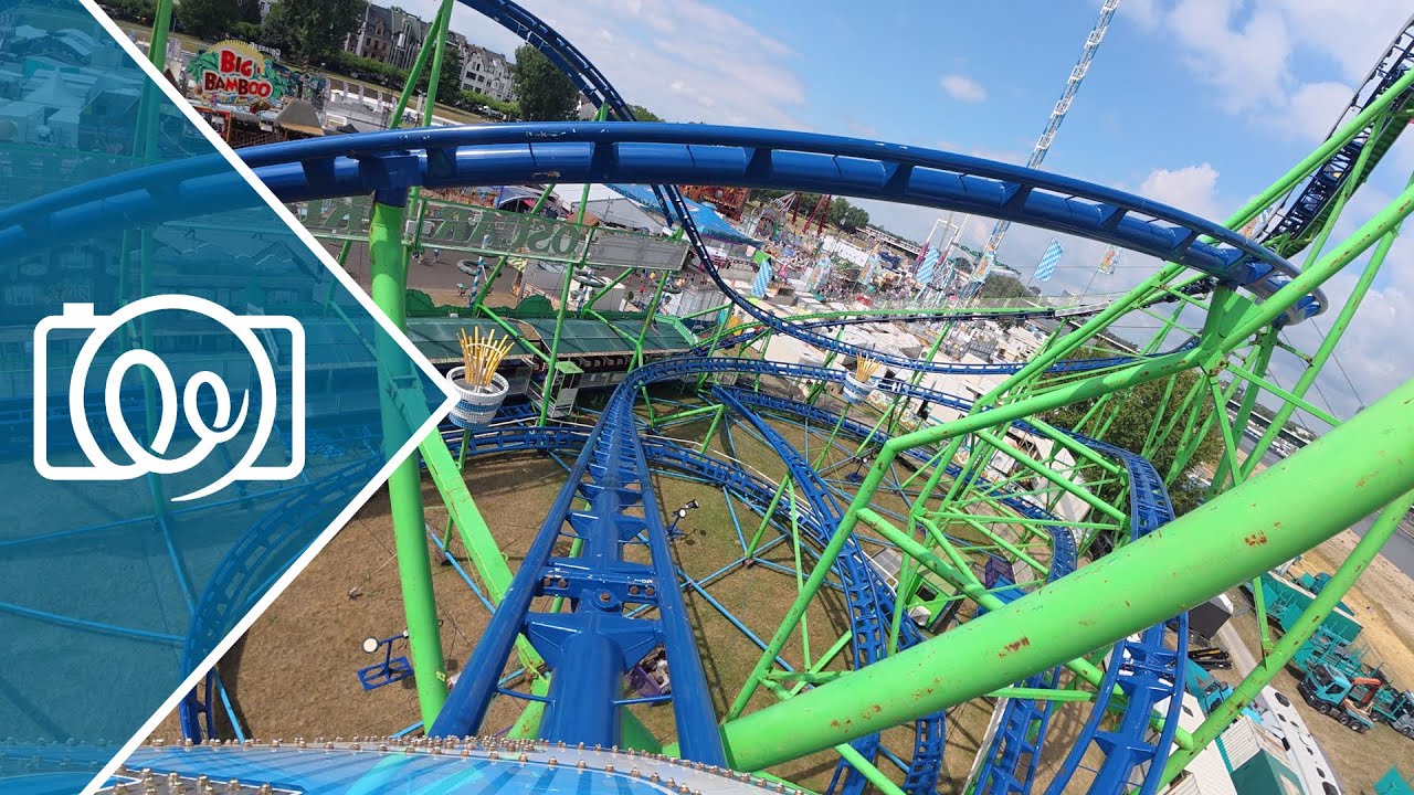 Alpina Bahn (Achterbahn, Bruch) @ Rheinkirmes Düsseldorf 2025 - 4K Onride / POV Video