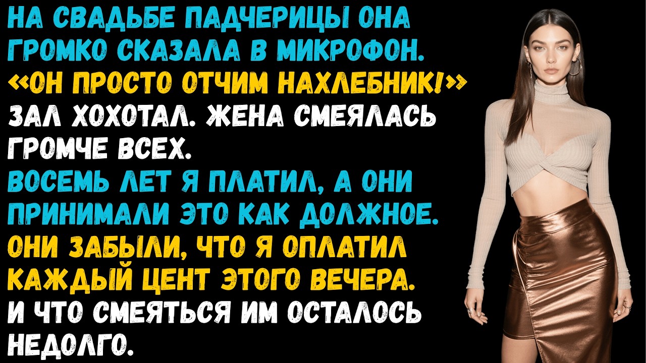 Моя жена аплодировала, когда падчерица назвала меня нахлебником. Это был её последний праздник