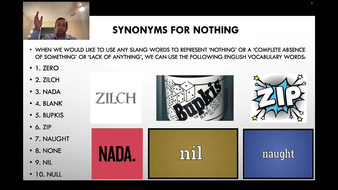 English Slang 19 Synonyms For Nothing YouTube English Slang 19 Synonyms For Nothing YouTube