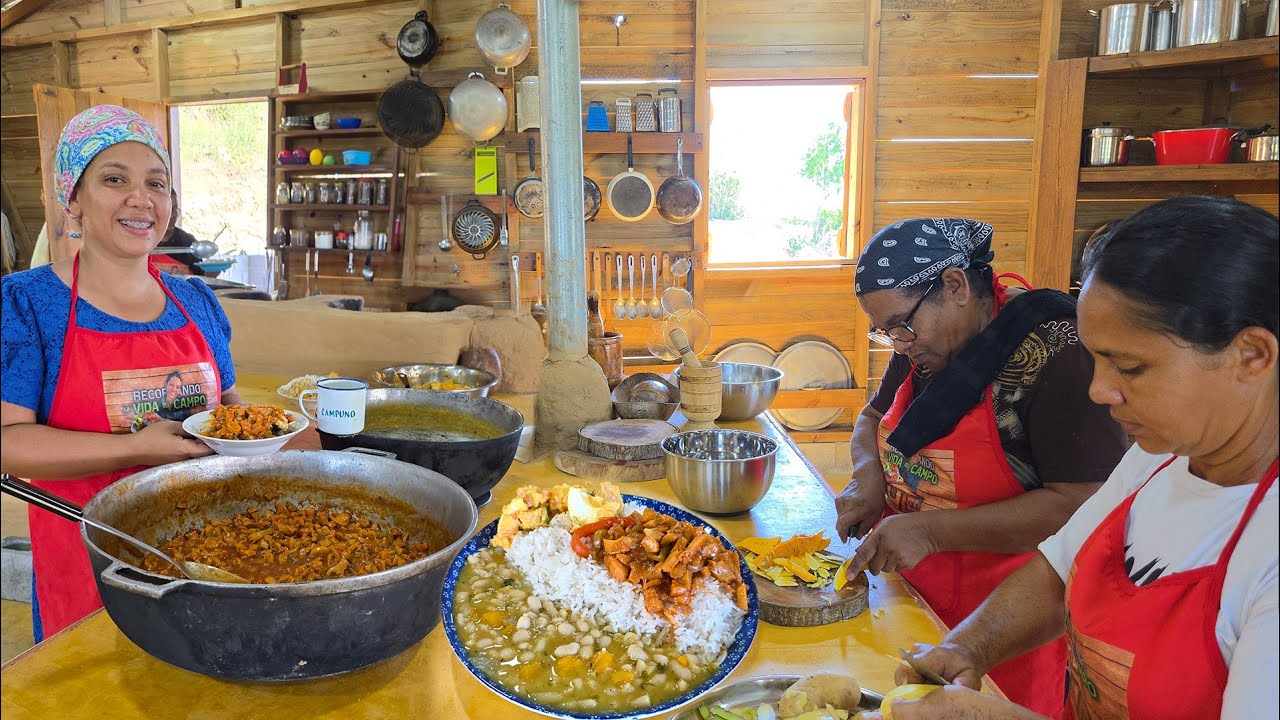 Así Va EL FREGADERO DE LA NUEVA COCINA. Lambi A La Criolla. COMIDA TIPICA. La vida del campo