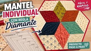 Mantel Individual Hexagonal ✨ Proyecto Patchwork con Regla Diamante 60º