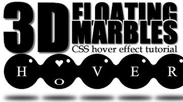 CSS 3D Effects | Floating Marbles Button Animations On Hover ( Using HTML & CSS3 & SVG filters)