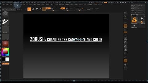 ZBrush Tutorial: changing the canvas size and color background