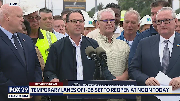 Gov. Shapiro announces reopening of temporary lanes on I-95 in Philadelphia