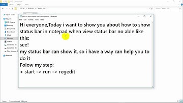 How to show status bar in notepad | by Traly