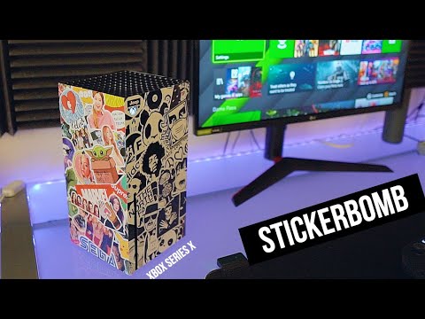 Custom XBOX SERIES X Stickerbomb (Red Velvet Psycho Edition)