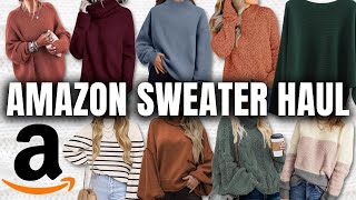 HUGE *Cozy Sweaters* Try-On Haul & Review from Amazon