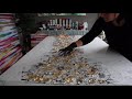 Painting with palette knife, Gold Glitter and Silver Leaf Abstract, Modern  Texture art painting