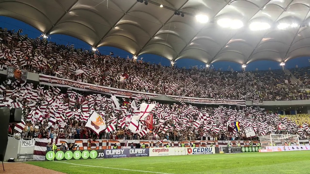 Pentru Rapid cantam si steaguri fluturam romania currency