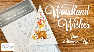 Stampin Up Woodland Wishes Stamp Set Christmas Card Ideas Triangle Card Tutorial