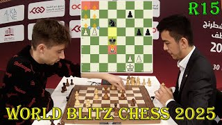 NICE ENDGAME!! Daniil Dubov vs Nodirbek Abdusattorov || World Blitz Chess 2025 - R15 screenshot 4