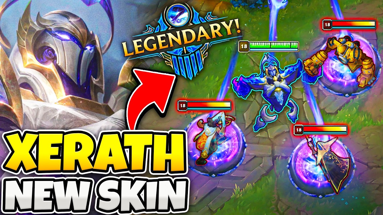 RIOT JUST RELEASED A NEW XERATH SKIN AND IT'S 100% AMAZING! (CORRUPTED PETRICITE XERATH)