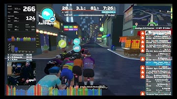Zwift - Race: Fell Swoop Speed Series (A) on Neokyo Crit Course 1st place breakaway. New FTP
