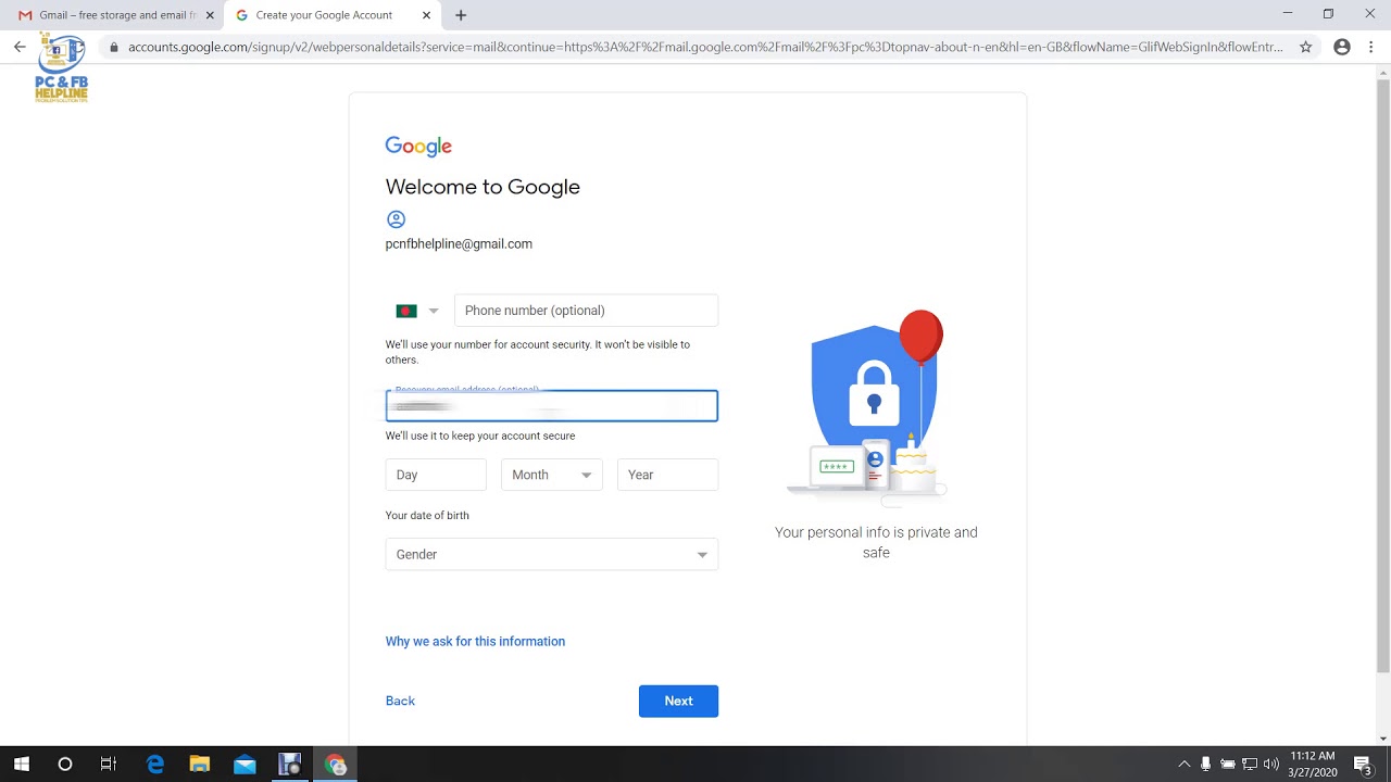 How To Create Gmail Account Without Phone Number PC And FB Helpline