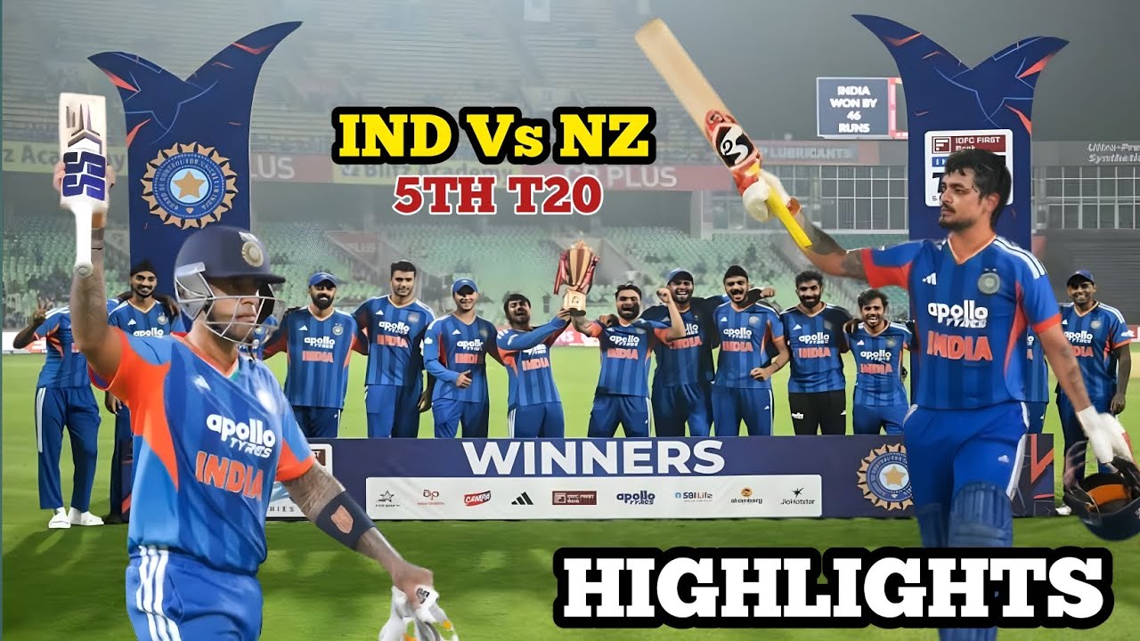 India Vs New zealand 5th T20 Match Highlights| IND Vs NZ 5th T20 Full ...