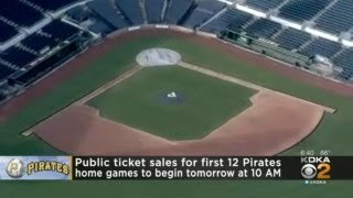 Pittsburgh Pirates Tickets For First Two Homestands Go On Sale Tuesday