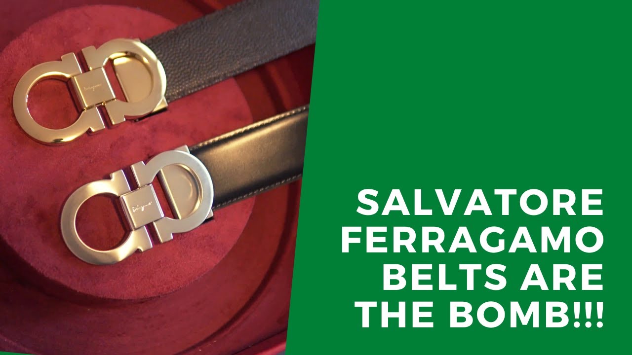 Salvatore Ferragamo Reversible Leather Gancini Belt Unboxing 