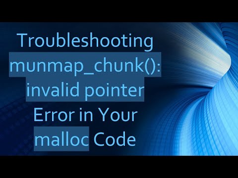 Troubleshooting munmap_chunk(): invalid pointer Error in Your malloc Code