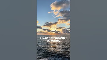 SOLITUDE is freedom! #introverts #introvertstandard #motivationalquotes #everyonefollowers #shorts