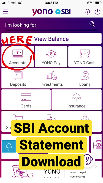 SBI Account Statement Download | YONO SBI Account Statement Download