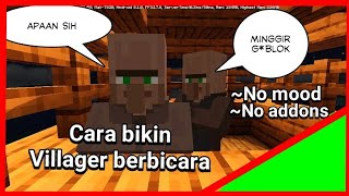 Cara membuat villager berbicara!!Tutorial command block